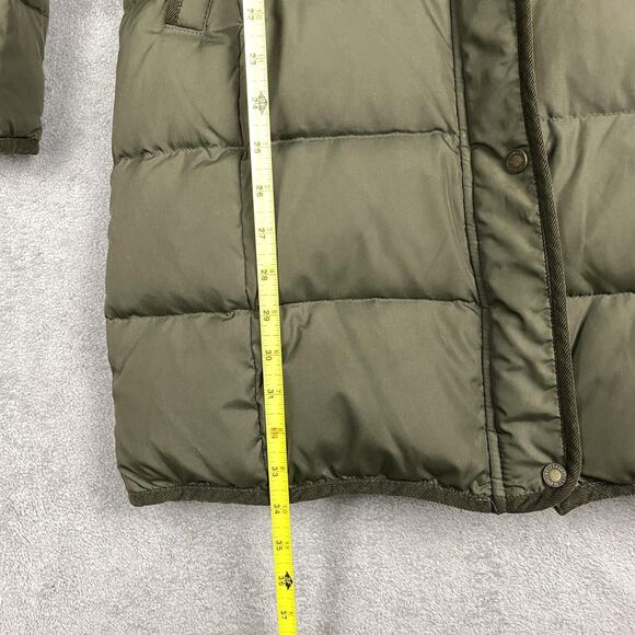 Lauren Ralph Lauren Coat Womens Small Green Down Puffer Hooded Faux Fur Long - Picture 16 of 16